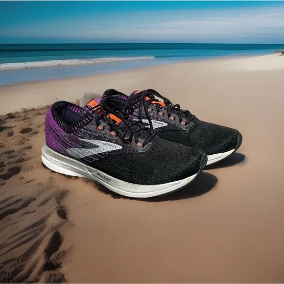 Brooks Ricochet 1202821B080 Black/Purple Women's Running Shoes Size 7B - Picture 1 of 16